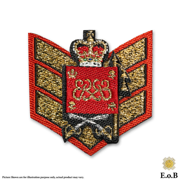 1/6 Grenadier Guards der britischen Armee in voller Kleidung Color Sergeant Rank Badge