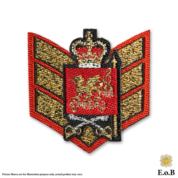 1/6 British Army Full Dress Guardias galeses Insignia de rango de sargento de color