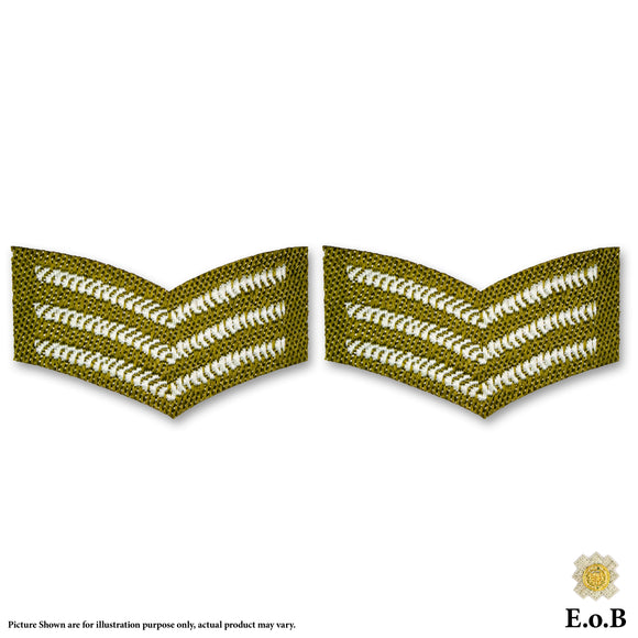 1/6 Insignia de rango de sargento n. ° 2 del ejército británico de tamaño completo