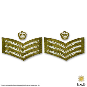 1/6 de l'armée britannique pleine grandeur couleur-personnel sergent n ° 2 robe rang Badge